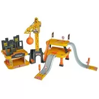 Pista de masini Majorette Creatix Construction cu 5 masinute Volvo