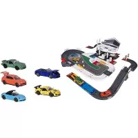 Pista de masini Majorette Creatix Porsche Experience Center cu 5 masinute