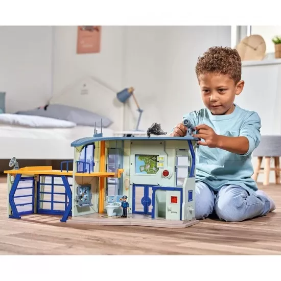 Pista de masini Simba Fireman Sam Police Station cu figurina