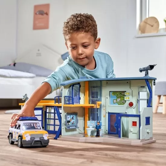 Pista de masini Simba Fireman Sam Police Station cu figurina