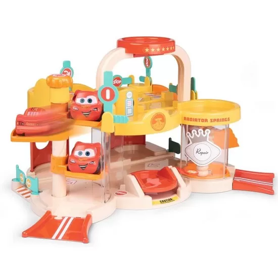 Pista de masini Smoby Vroom Planet Garage cu masinuta Cars Pista de masini Smoby Vroom Planet Garage cu masinuta Cars
