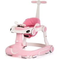 Premergator multifunctional 5 in 1 cu lumini si melodii Chipolino Happy Walker Pink