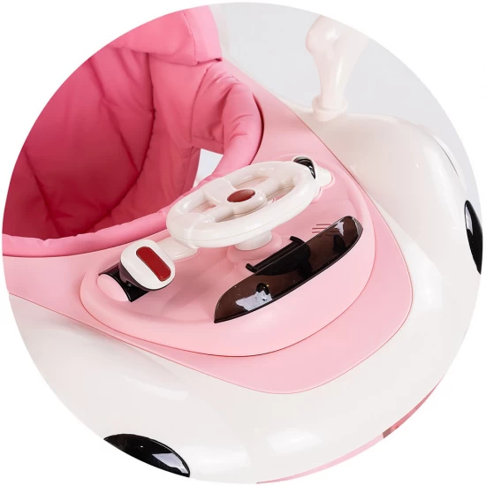 Premergator multifunctional 5 in 1 cu lumini si melodii Chipolino Happy Walker Pink