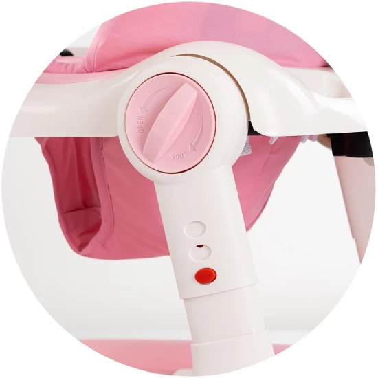 Premergator multifunctional 5 in 1 cu lumini si melodii Chipolino Happy Walker Pink