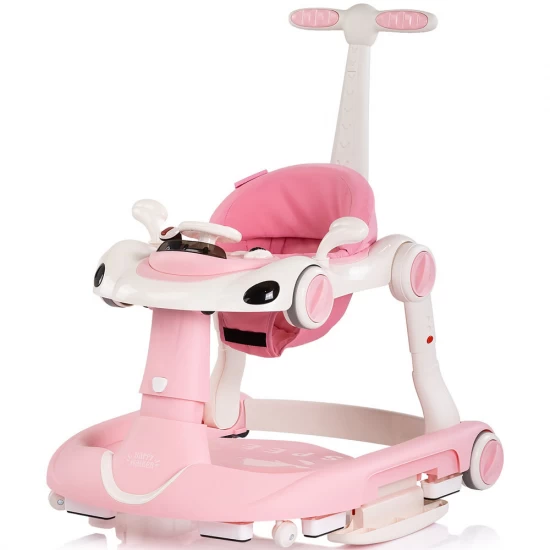 Premergator multifunctional 5 in 1 cu lumini si melodii Chipolino Happy Walker Pink
