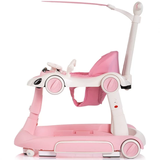 Premergator multifunctional 5 in 1 cu lumini si melodii Chipolino Happy Walker Pink