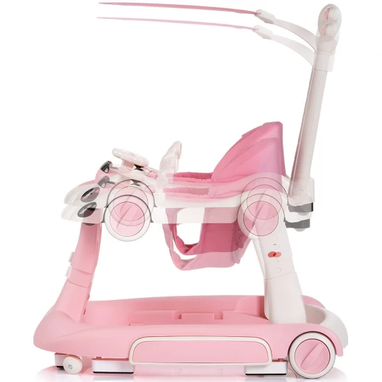 Premergator multifunctional 5 in 1 cu lumini si melodii Chipolino Happy Walker Pink