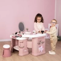 Salon de infrumusetare pentru fetite Smoby My Beauty Center roz cu 26 accesorii