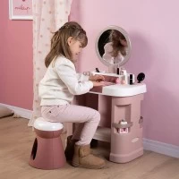 Salon de infrumusetare pentru fetite Smoby My Beauty Dressing Table roz cu 15 accesorii