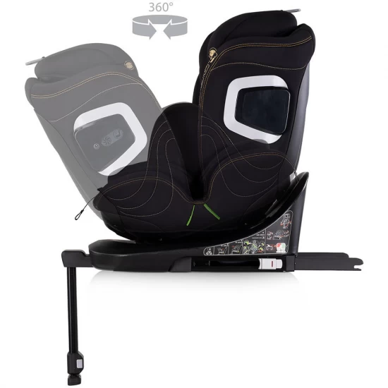 Scaun auto Chipolino Clima Air I-Size 40-150 cm cu sistem Isofix si sezut rotativ Blackberry