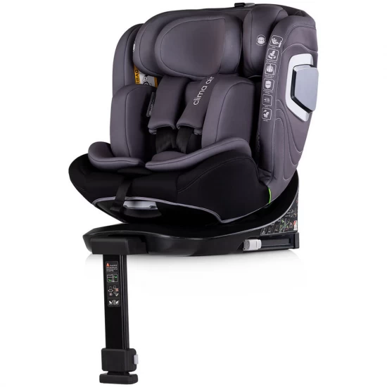 Scaun auto Chipolino Clima Air I-Size 40-150 cm cu sistem Isofix si sezut rotativ Anthracite
