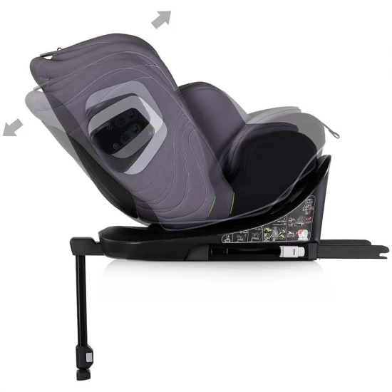 Scaun auto Chipolino Clima Air I-Size 40-150 cm cu sistem Isofix si sezut rotativ Anthracite