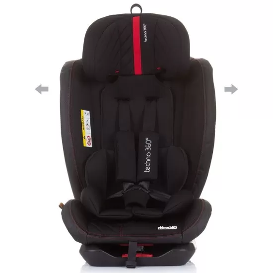 Scaun auto Chipolino Techno 0-36 kg Ebony cu sistem Isofix