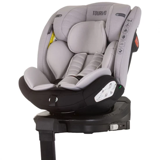 Scaun auto Chipolino Tourino I-Size 40-150 cm Ash Grey cu sistem Isofix