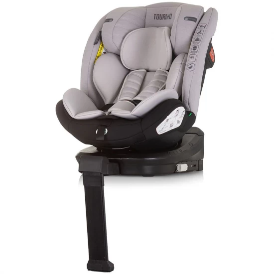 Scaun auto Chipolino Tourino I-Size 40-150 cm Ash Grey cu sistem Isofix