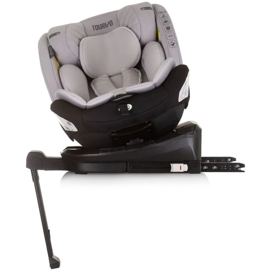 Scaun auto Chipolino Tourino I-Size 40-150 cm Ash Grey cu sistem Isofix
