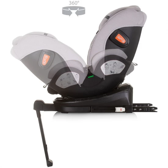 Scaun auto Chipolino Tourino I-Size 40-150 cm Ash Grey cu sistem Isofix