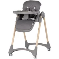 Scaun de masa copii cu spatar reglabil Chipolino Candy Shop Charcoal