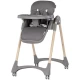 Scaun de masa copii cu spatar reglabil Chipolino Candy Shop Charcoal
