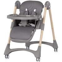 Scaun de masa copii cu spatar reglabil Chipolino Candy Shop Charcoal