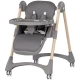 Scaun de masa copii cu spatar reglabil Chipolino Candy Shop Charcoal