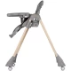 Scaun de masa copii cu spatar reglabil Chipolino Candy Shop Charcoal