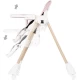 Scaun de masa copii cu spatar reglabil Chipolino Candy Shop Powder Pink