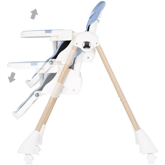 Scaun de masa copii cu spatar reglabil Chipolino Candy Shop Sky Blue
