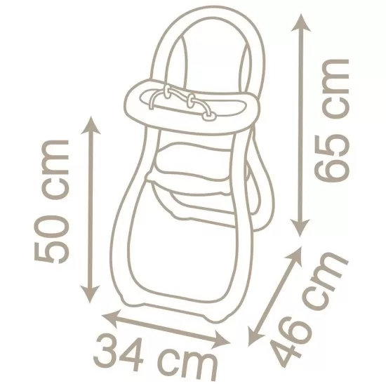 Scaun de masa pentru papusi Smoby Baby Nurse maro Scaun de masa pentru papusi Smoby Baby Nurse maro