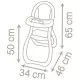 Scaun de masa pentru papusi Smoby Baby Nurse maro Scaun de masa pentru papusi Smoby Baby Nurse maro