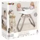 Scaun de masa pentru papusi Smoby Baby Nurse Twin 2 in 1 maro