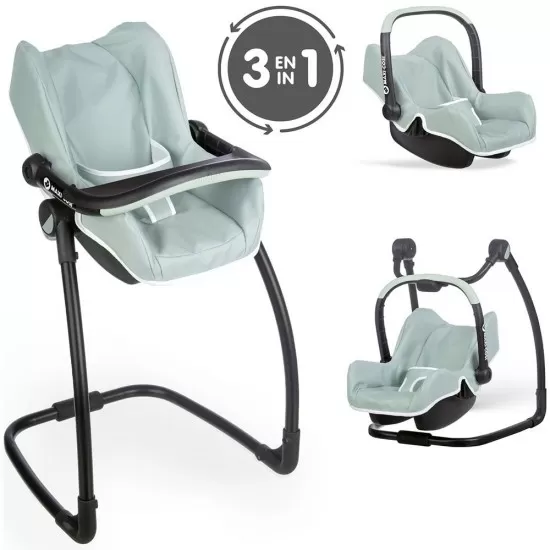 Scaun de masa pentru papusi Smoby Maxi Cosi Quinny 3 in 1 Albastru