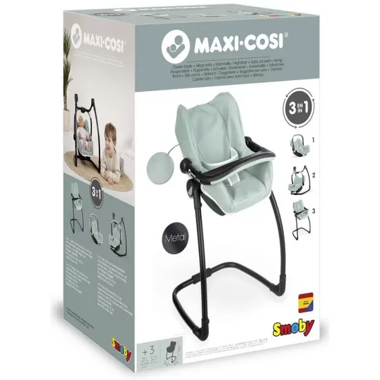 Scaun de masa pentru papusi Smoby Maxi Cosi Quinny 3 in 1 Albastru
