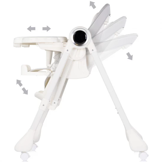 Scaun de masa si leagan electric 2 in 1 cu functie Bluetooth si telecomanda Chipolino Master Class Cashmere