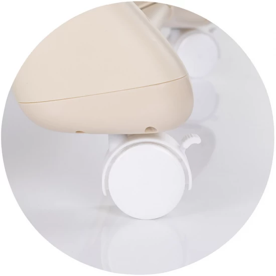 Scaun de masa si leagan electric 2 in 1 cu functie Bluetooth si telecomanda Chipolino Master Class Latte