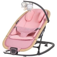 Scaunel balansoar bebelusi Chipolino Senso Pink Marshmallow Wood
