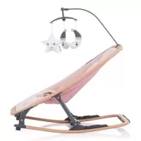 Scaunel balansoar Chipolino Velvet Rose Water Wood