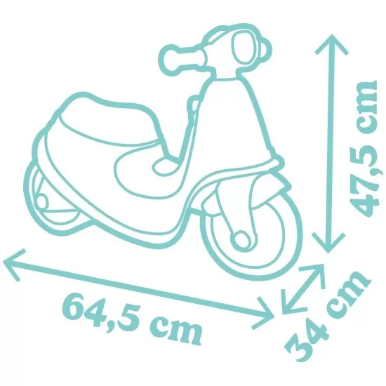 Scuter Smoby Scooter Ride-On albastru Scuter Smoby Scooter Ride-On albastru