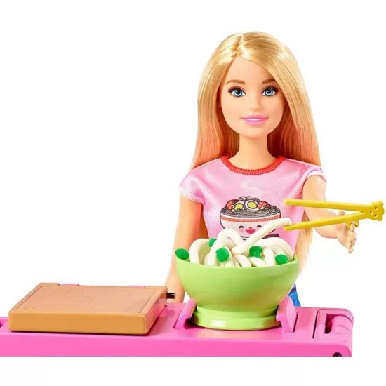 Set Barbie Mattel Cooking and Baking - Pregateste noodles cu papusa si accesorii Set Barbie Mattel Cooking and Baking - Pregateste noodles cu papusa si accesorii