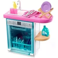 Set Barbie - Masina de spalat vase cu accesorii