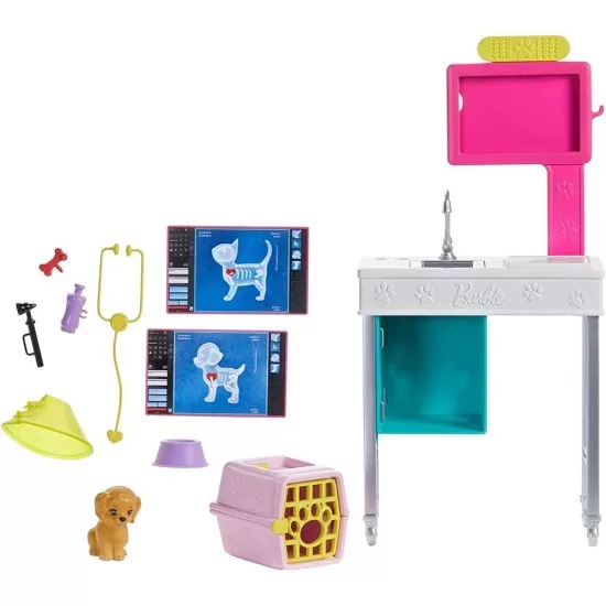 Set Barbie - Cabinet veterinar cu accesorii Set Barbie - Cabinet veterinar cu accesorii