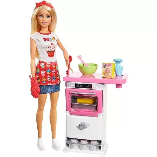 Set Barbie Mattel Papusa cu bucatarie Set Barbie Mattel Papusa cu bucatarie