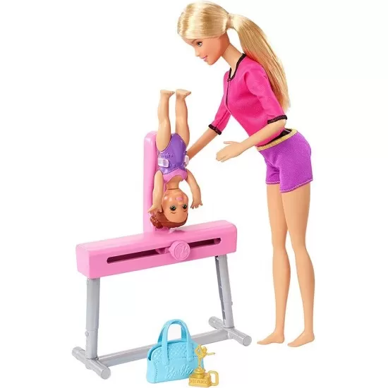 Set Barbie I can be Sport 2 papusi cu accesorii - Antrenoare de gimnastica Set Barbie I can be Sport 2 papusi cu accesorii - Antrenoare de gimnastica