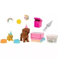 Set Barbie Mattel Puppy Party cu papusa si accesorii