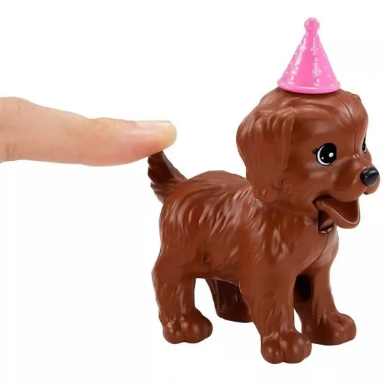 Set Barbie Mattel Puppy Party cu papusa si accesorii