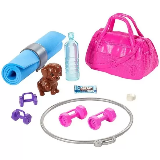 Set papusa Barbie la sala de sport cu figurina si accesorii Set papusa Barbie la sala de sport cu figurina si accesorii