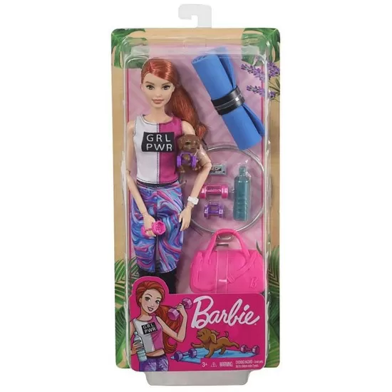 Set papusa Barbie la sala de sport cu figurina si accesorii Set papusa Barbie la sala de sport cu figurina si accesorii