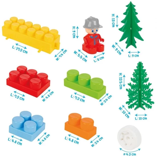 Set constructie cuburi Pilsan Master Blocks 194 piese