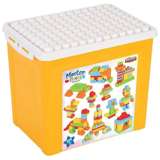 Set constructie Pilsan Master Blocks 224 piese galben Set constructie Pilsan Master Blocks 224 piese galben