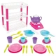 Set de joaca ustensile bucatarie 26 piese cu suport supraetajat